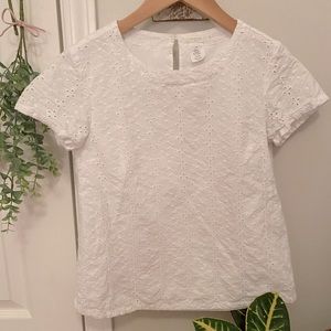 Crew cuts / jcrew white eyelet top